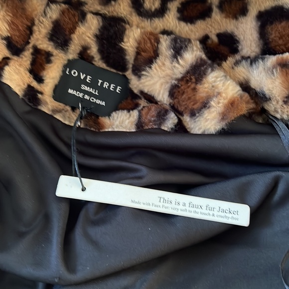 LOVE TREE NEW WITH TAG  cozy and warm  jacket leopard Size small - Picture 9 of 10